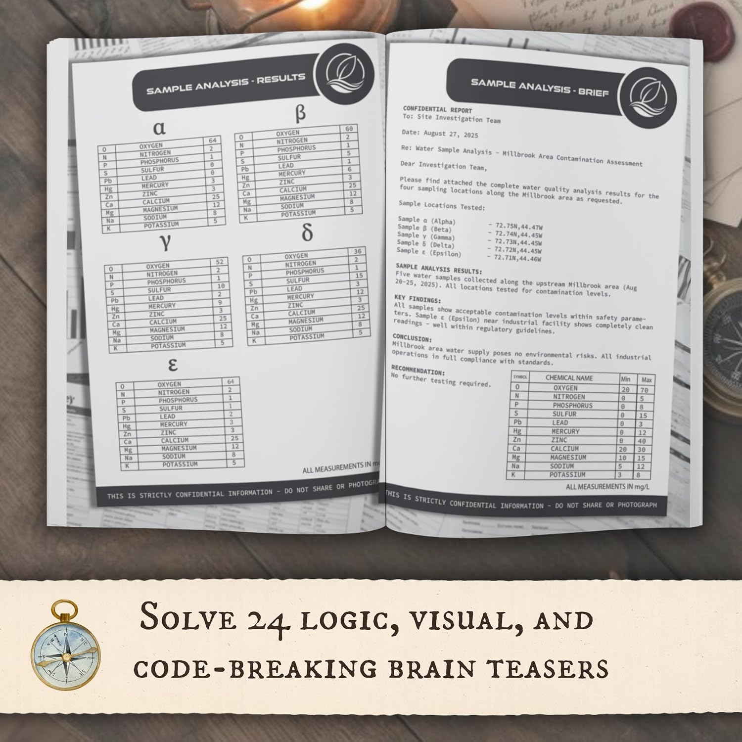 Mystery Escape Room Advent Calendar for Adults: 24 Secrets Are Hidden in Bramblewood Cabin. Will You Solve Them All before Christmas?