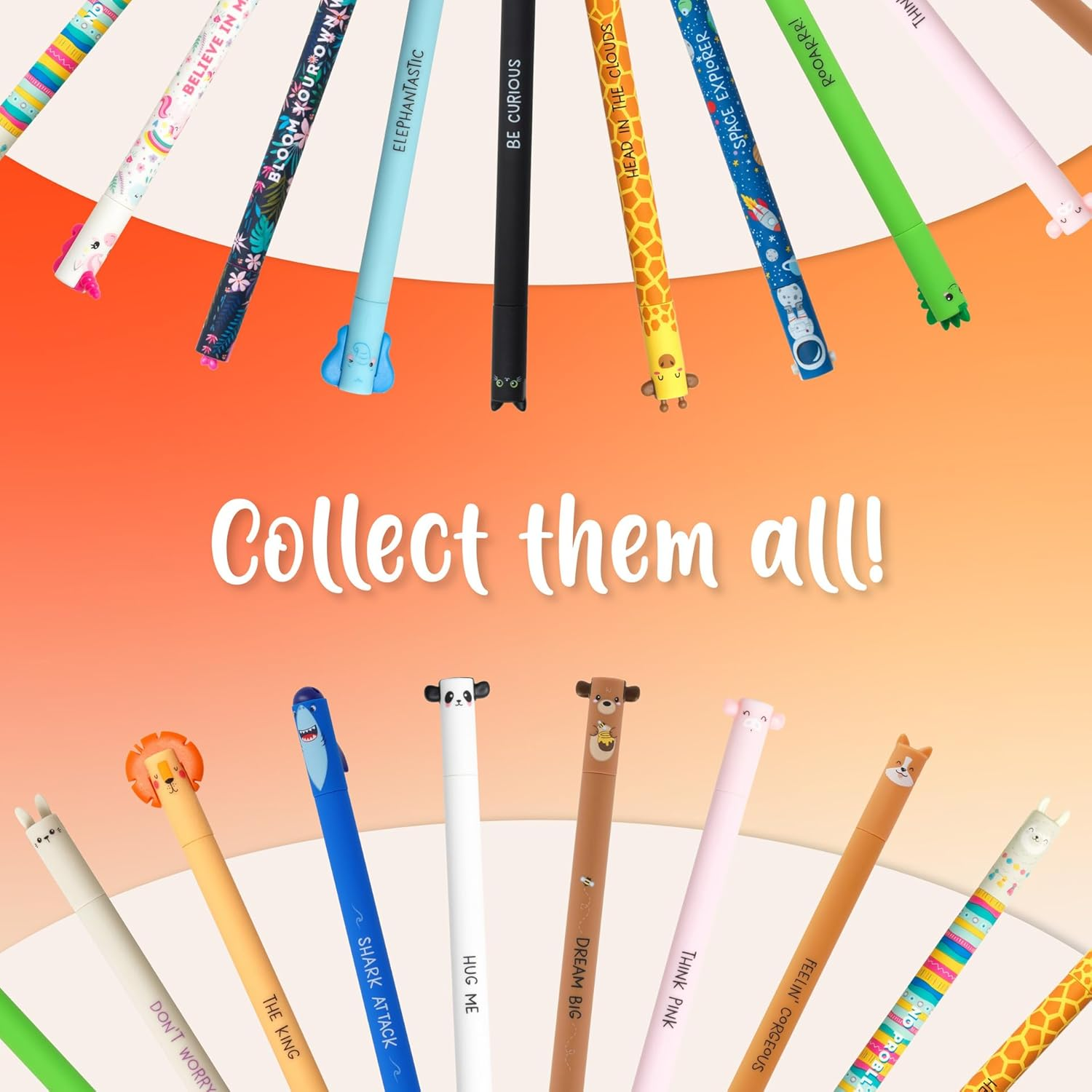 Legami Erasable Gel Pen, Ball on the End for Removing Ink without Consuming the Paper, Blue Heat-Sensitive Ink, Tip Diameter 0.7 Mm, Shark Theme image number 5