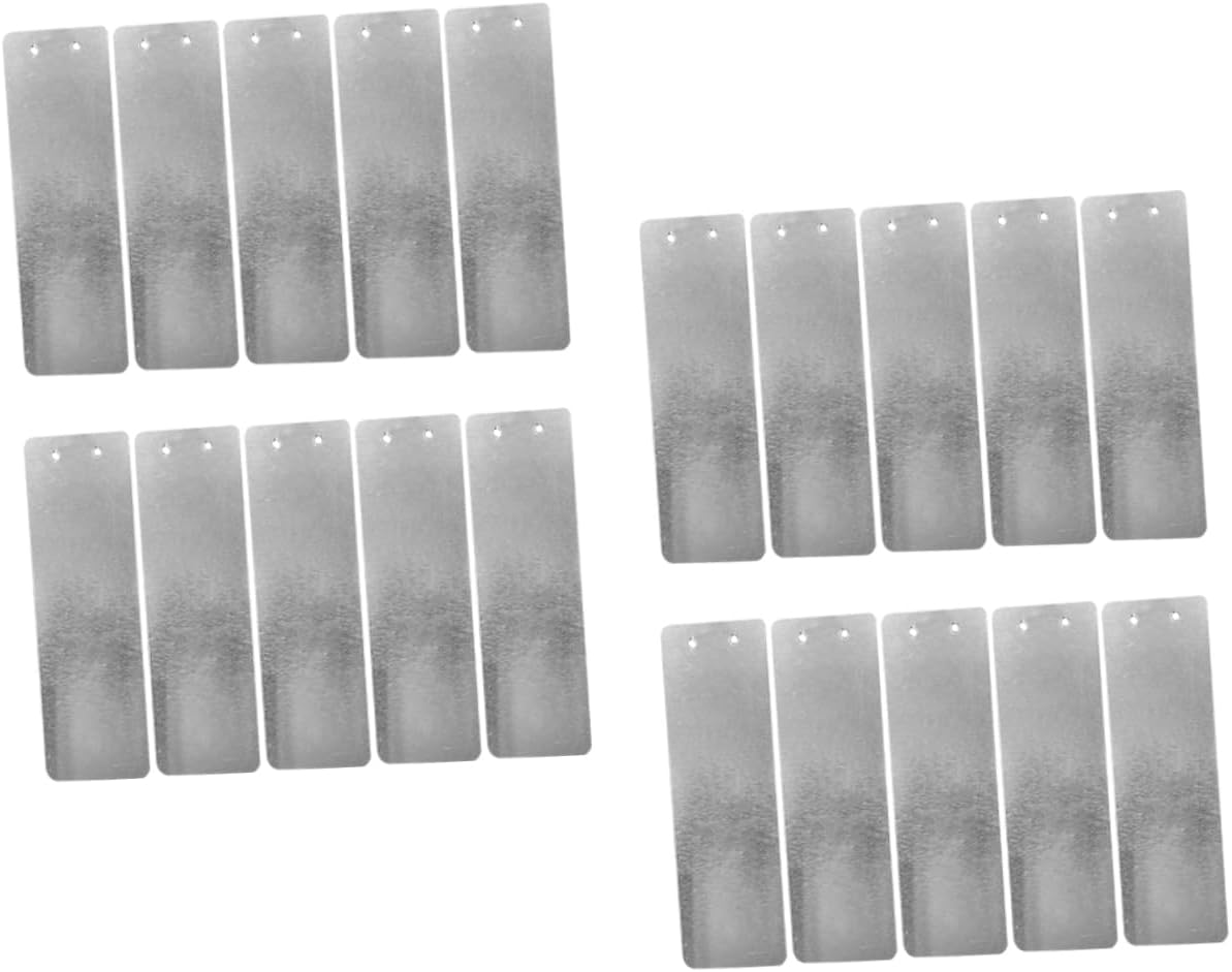 SUPVOX 40Pcs Aluminum Garden Plant Labels Metal Tree Tags Outdoor Herb Labels DIY Plant Markers