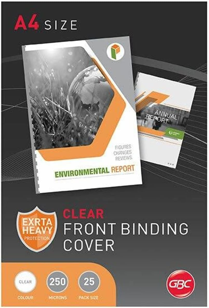 GBC BCP20CLR200 Binding Cover, A4 200 Micron Clear PK200