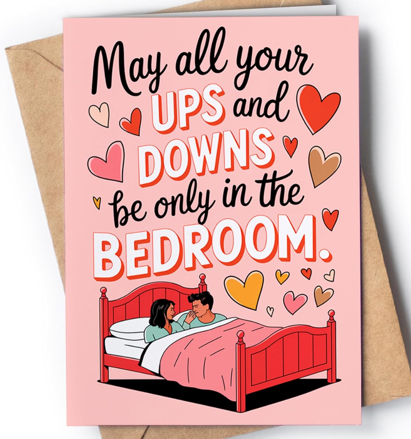 Funny Wedding Card for Bride and Groom - Bridal Shower Card for Her Bachelorette Party Ideas - Funny Engagement Card for Couples - Happy Engagement Card for Best Friend, Sister Marriage image number 1