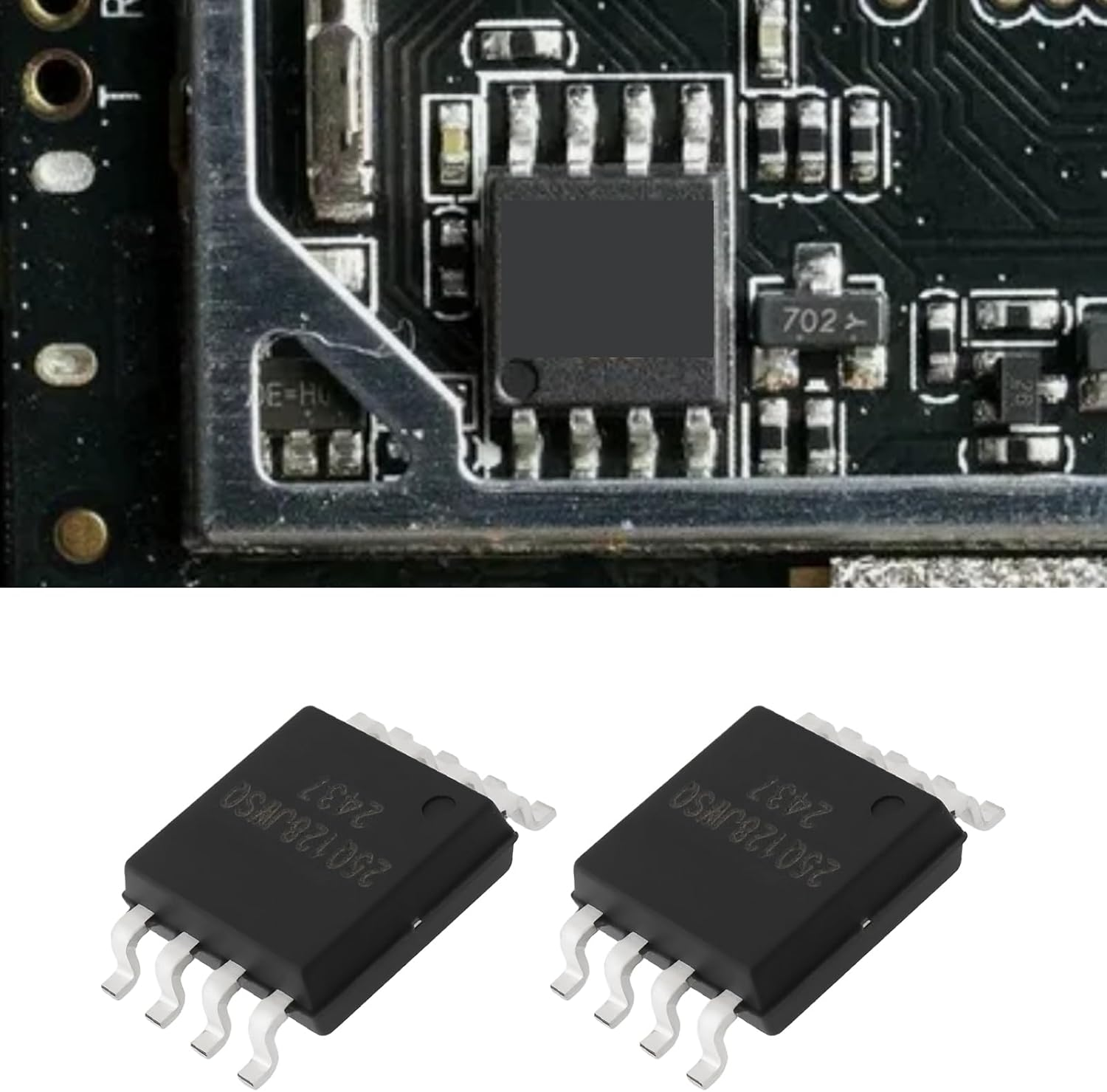 VGOL 2Pcs W25Q128JWSQ 128Mbit Serial Flash Memory Chip SOIC-8 Package SPI Interface for Embedded Systems and Data Storage Applications image number 4