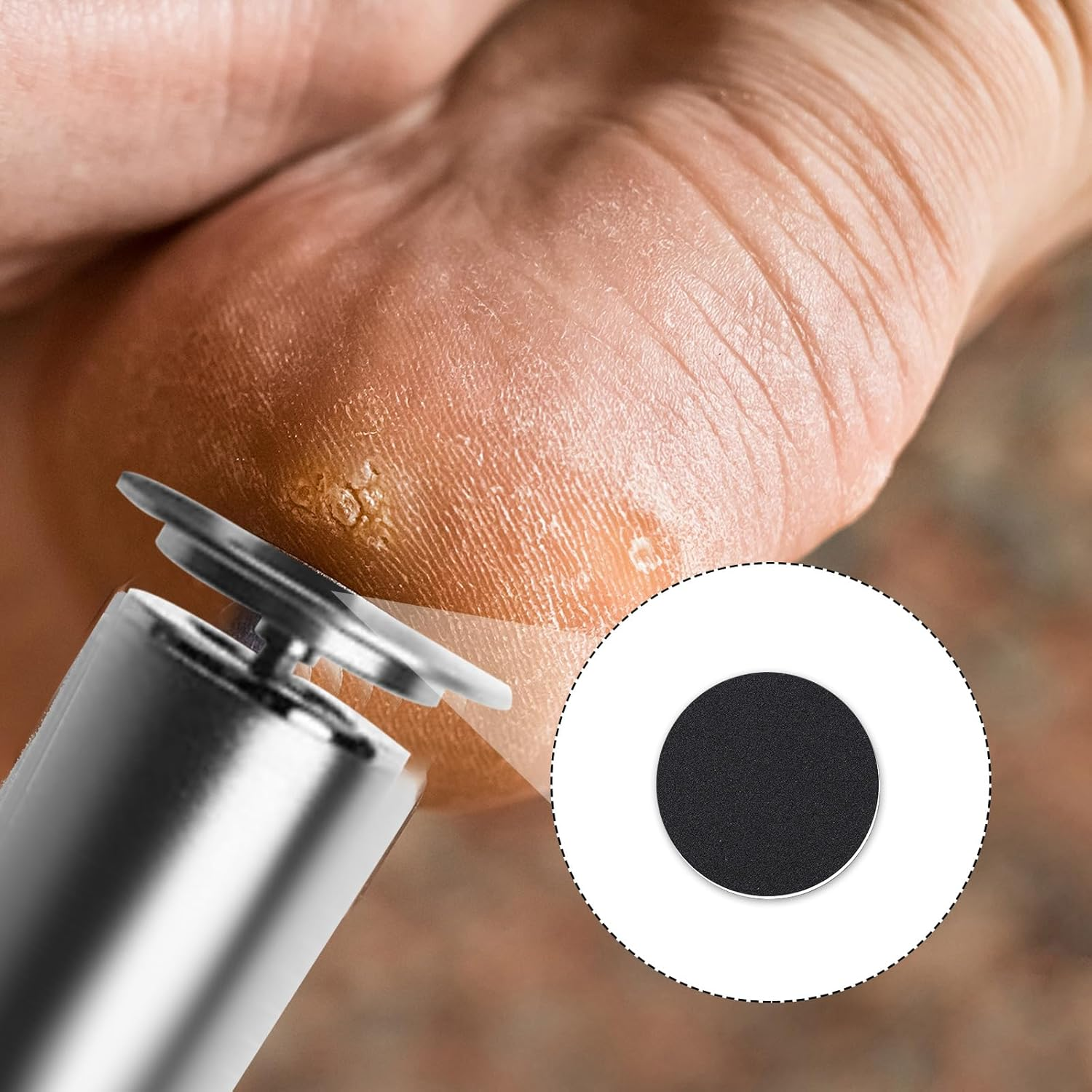 60Pcs Replaceable Sandpaper Discs, Fine & Coarse Grits Sandpaper Refill Discs Sandpaper Foot File Electric Heel Sander Replaceable Discs for Pedicure Disc & Electric Foot Remover image number 4