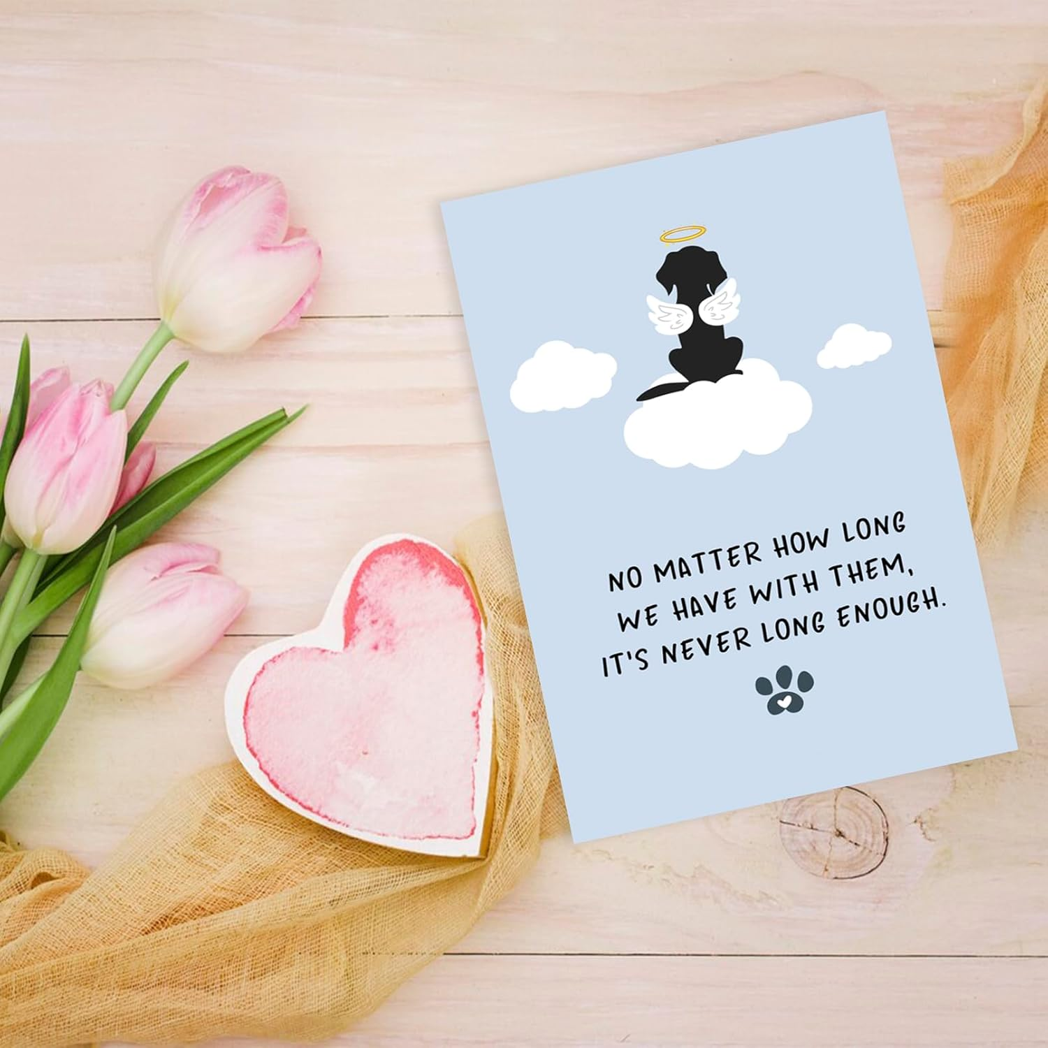 Dog Sympathy Card, Cute Pet Loss Cards, Dog Memorial Sympathy Gifts for Loss of Pet, Condolence Card for Pets Owner Lover, Doggy Bereavement Ideas for Family Friends Husband Wife - 7 image number 3