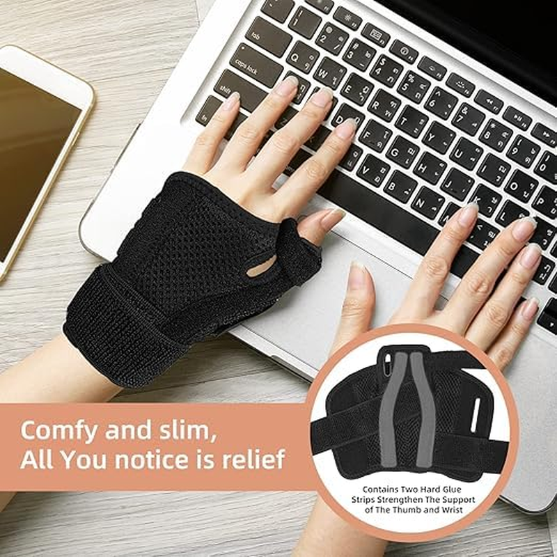 Thumb Brace Hand and Trigger Thumb Splint, 1Pc Thumb Spica Support Brace with Splints,Wrist Spica Splint Wrist Brace Support Sports Strap