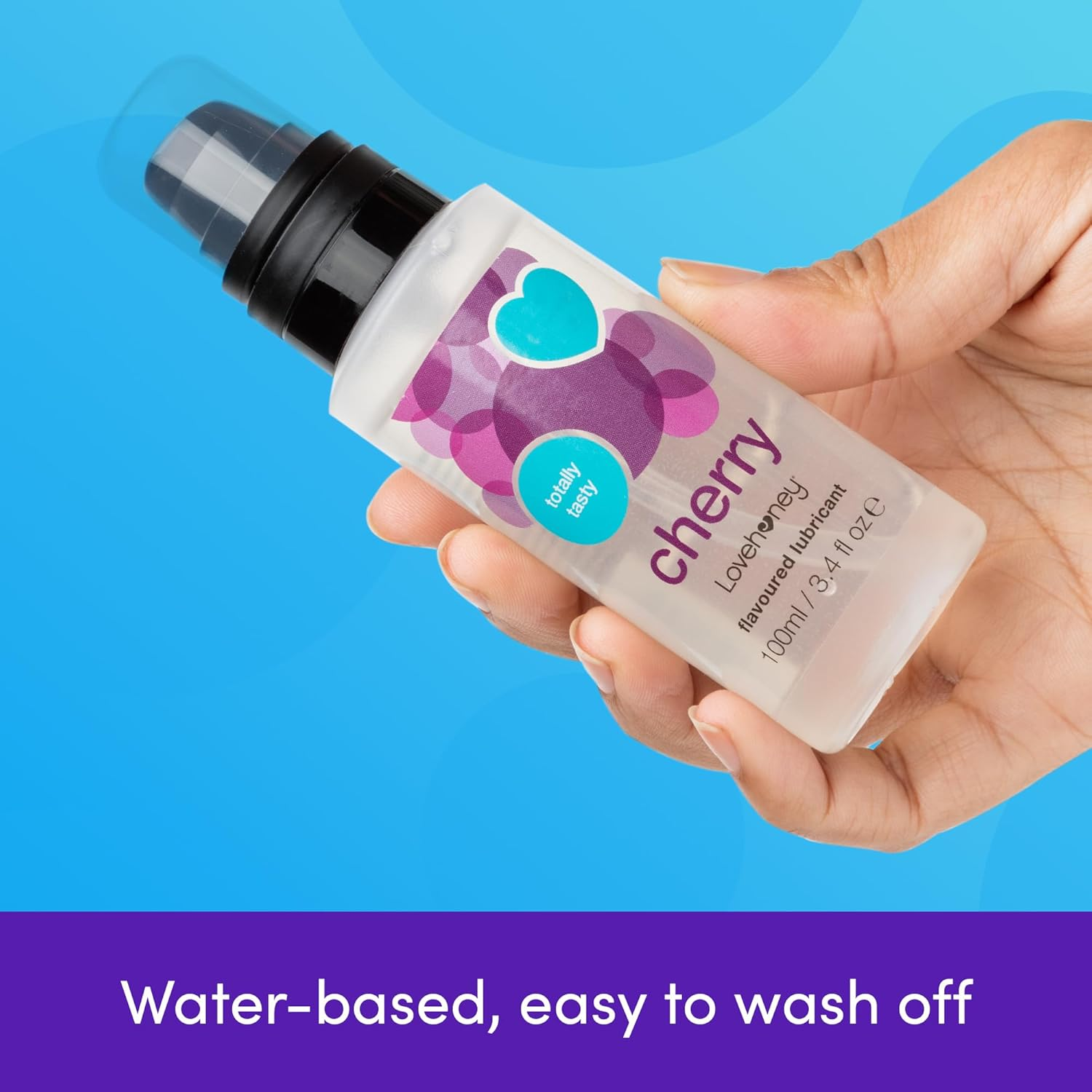 Lovehoney Cherry Flavoured Lube - Water Based Lube Gel - Fruity Lubricant - 100Ml image number 5