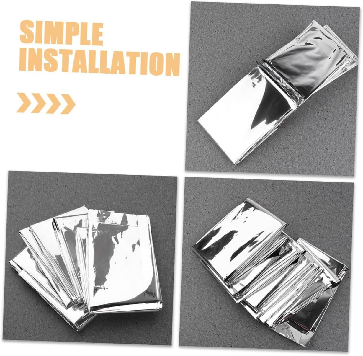 SUPVOX 6Pcs Reusable Greenhouse Reflective Film for Garden Plants Dual-Sided Sturdy Emergency Treatment Cover for Plant Growth and Wind image number 3