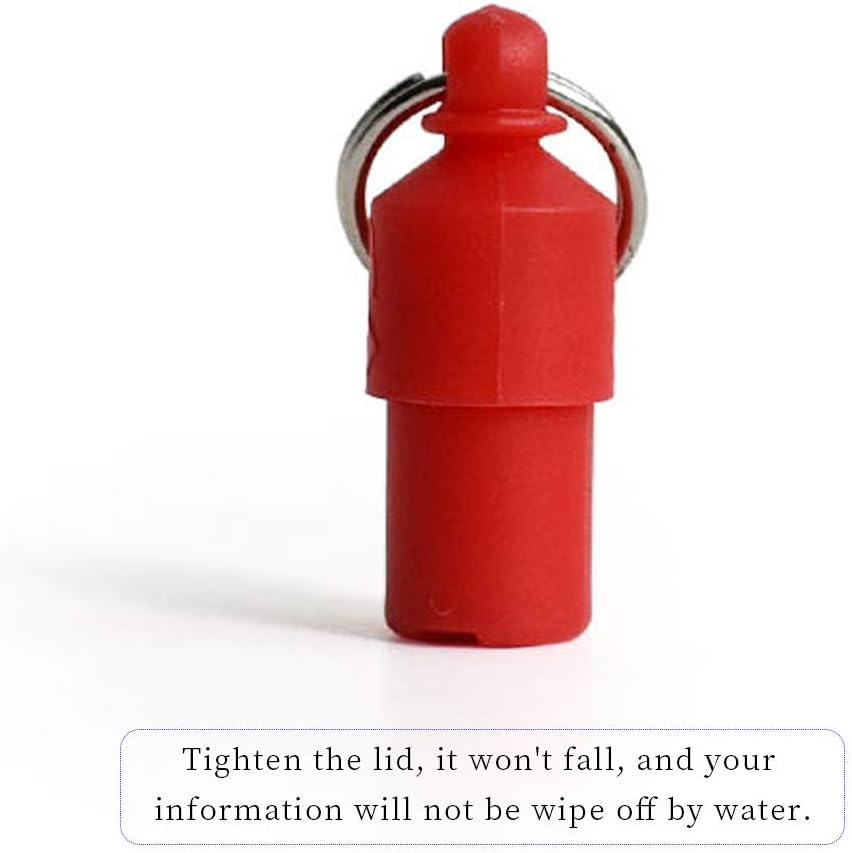 Pet ID Tags for Cat Small Dog Puppy ID Tag Capsule Shape, Quiet No Noise Waterproof Dog ID Bullet No Public Your Info, Address Name Label Tube Prevent Pet Lost (Multi-Colored,Plastic,6Pcs) image number 1