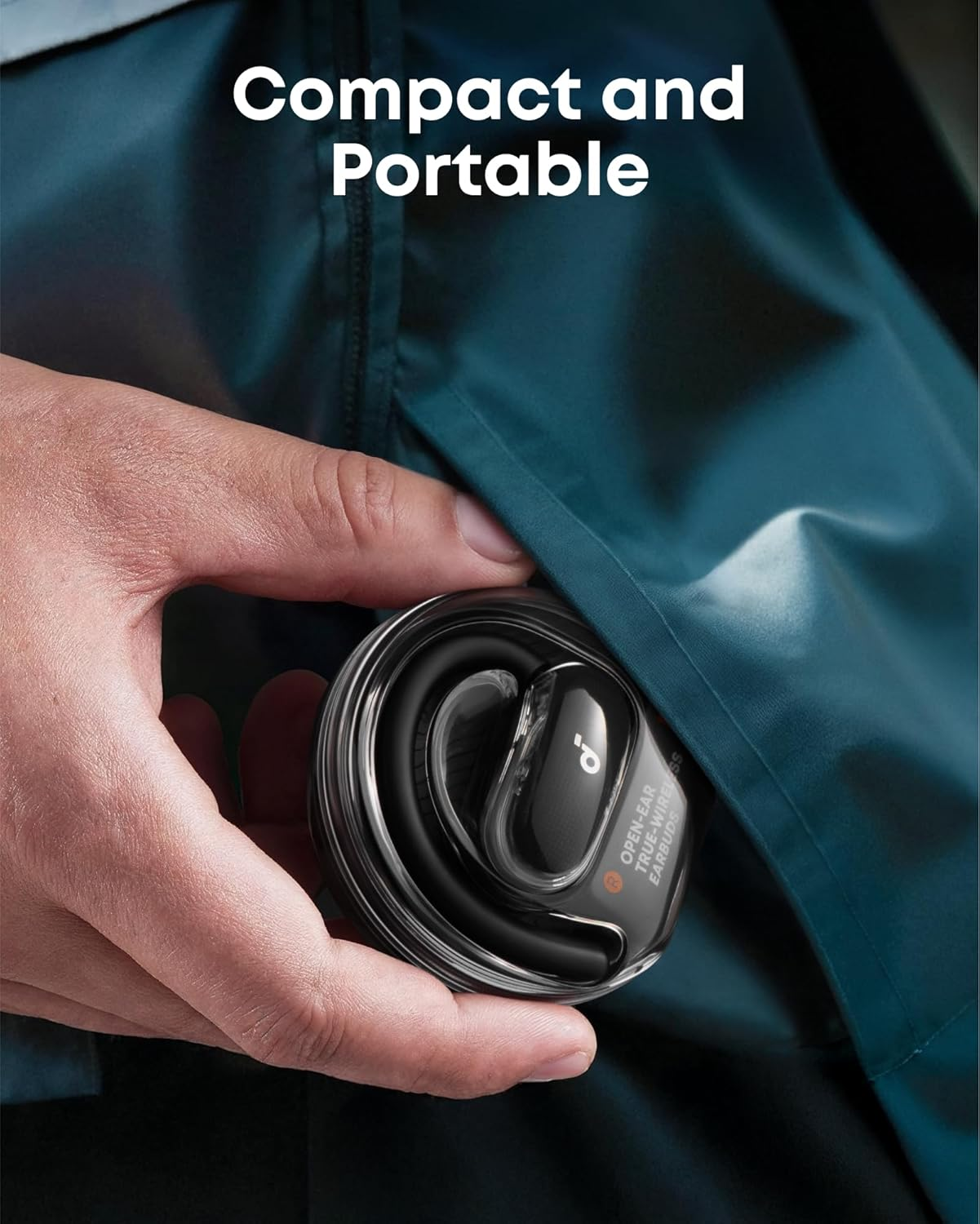 Soundcore V40I by Anker, Open-Ear Headphones, Crystal-Clear Design, Lidless Case, 4 Adjustable Positions for Every Ear Size, Richer Bass, IP55, 21H Playtime, AI Clear Calls, Bluetooth 5.4, App Control image number 6