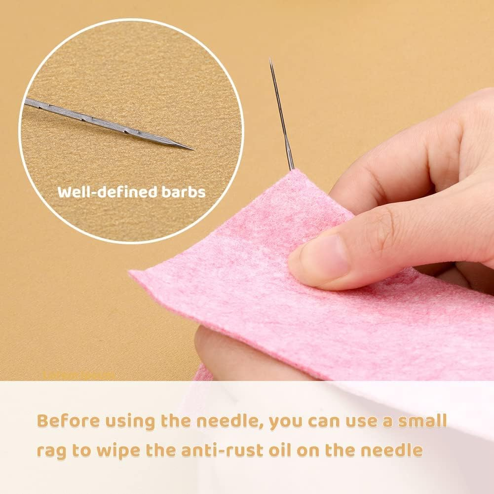 Wool Felting Kit - Hard Metal Needles, Sturdy Felt, and Comfortable Tools for Flat Needle Felts,Perfect for Beginners and Professionals image number 1