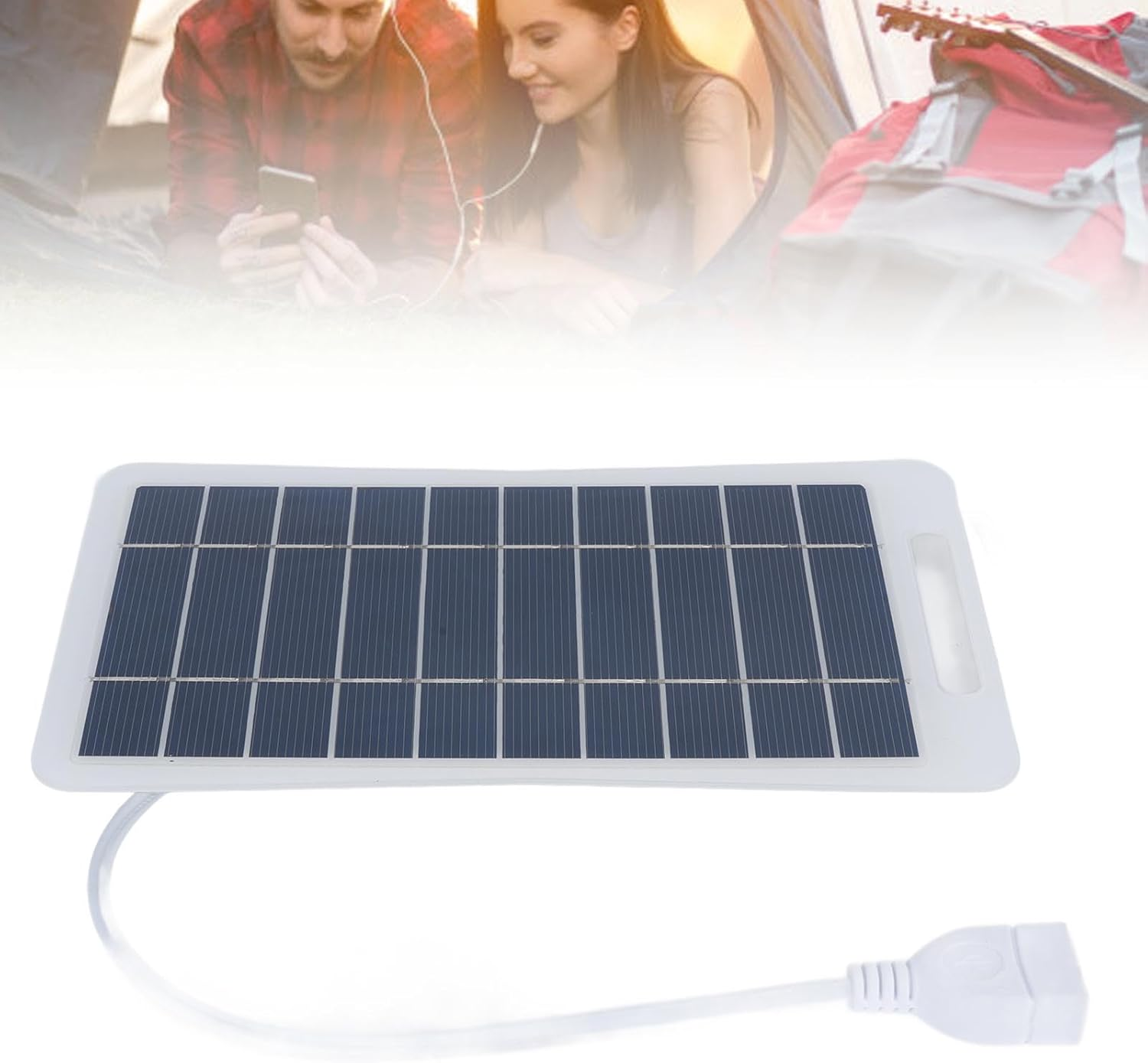 Portable Solar Panel, 9X16.5Cm USB Solar Panel Charger for Smartphones Tablets Cameras, Small Solar Charger for Camping Outdoor Backpacking