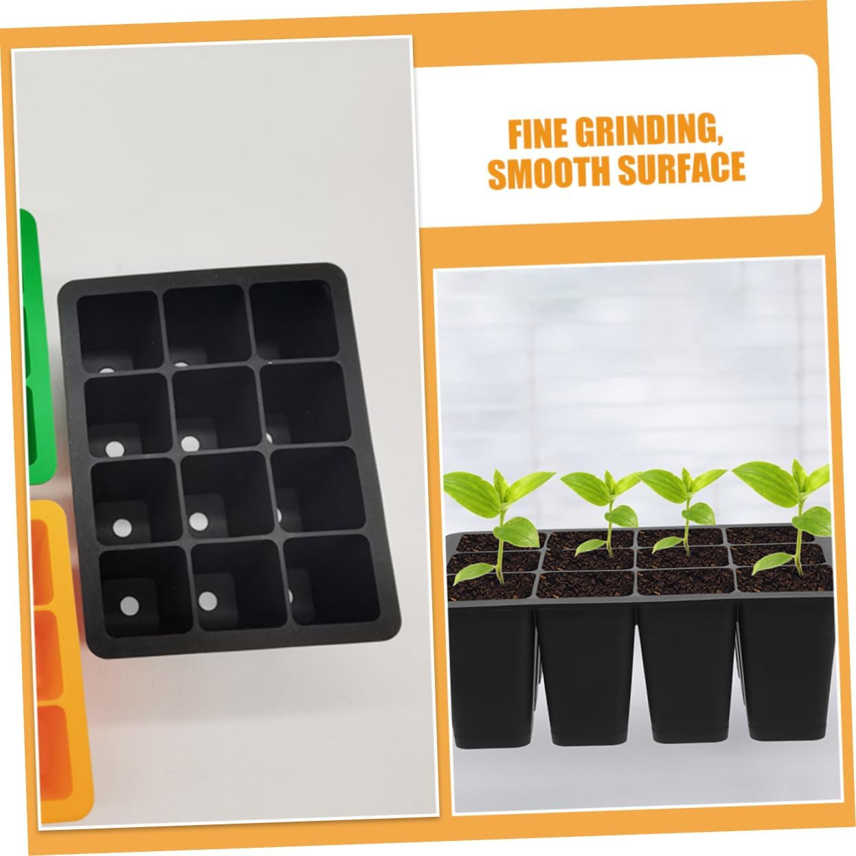 FUNOMOCYA Plant Germination Trays Starter Tray Kit Lids Planting Supplies Starter Pots for Indoor Gardening image number 3