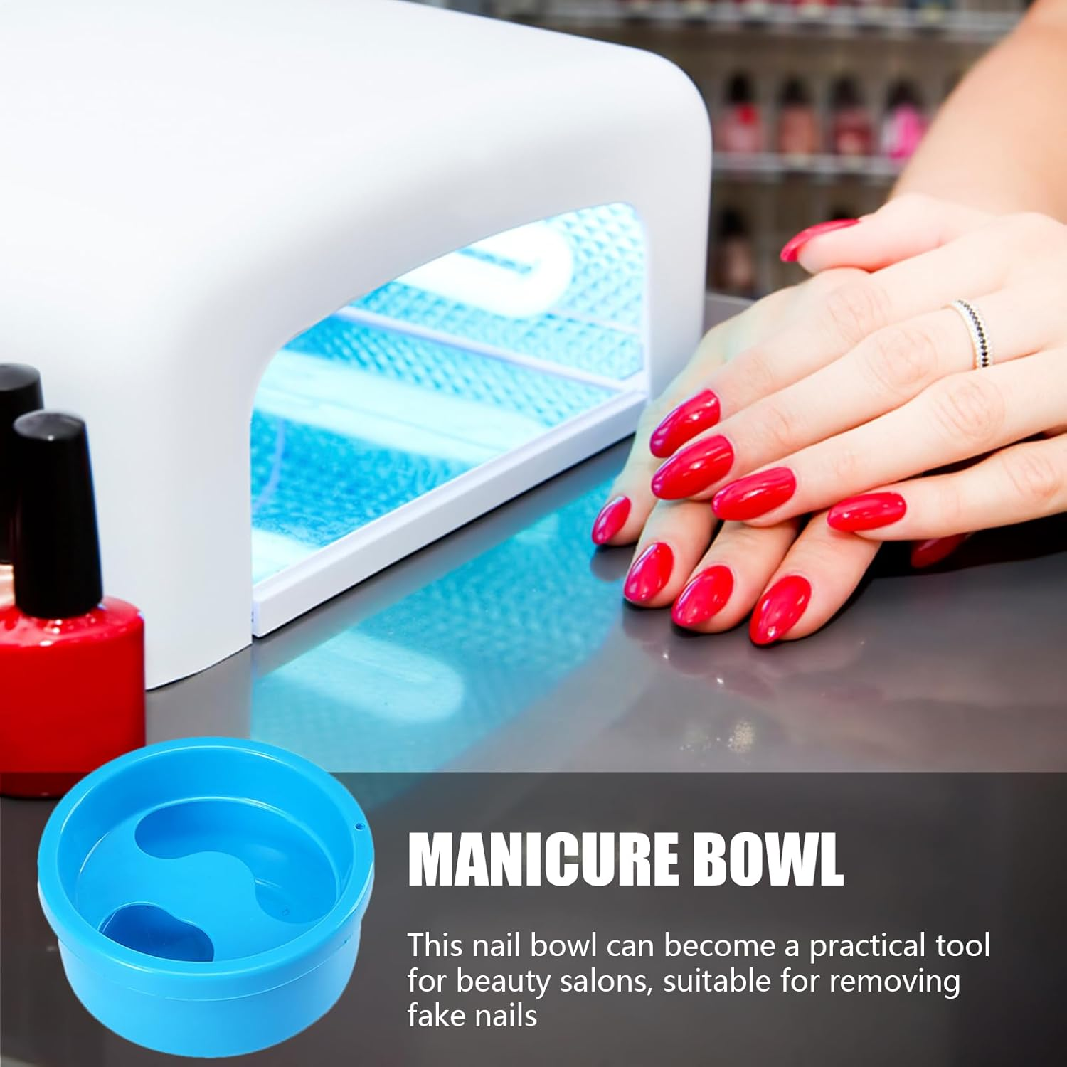 Nail Soak off Bowl - Manicure Soaking Bowl, Nail Salon Soak, Soaking Container for Manicure, Hand Wash Spa Tool, Manicure Hand for Women & Girls, Relaxing Care Accessory image number 5