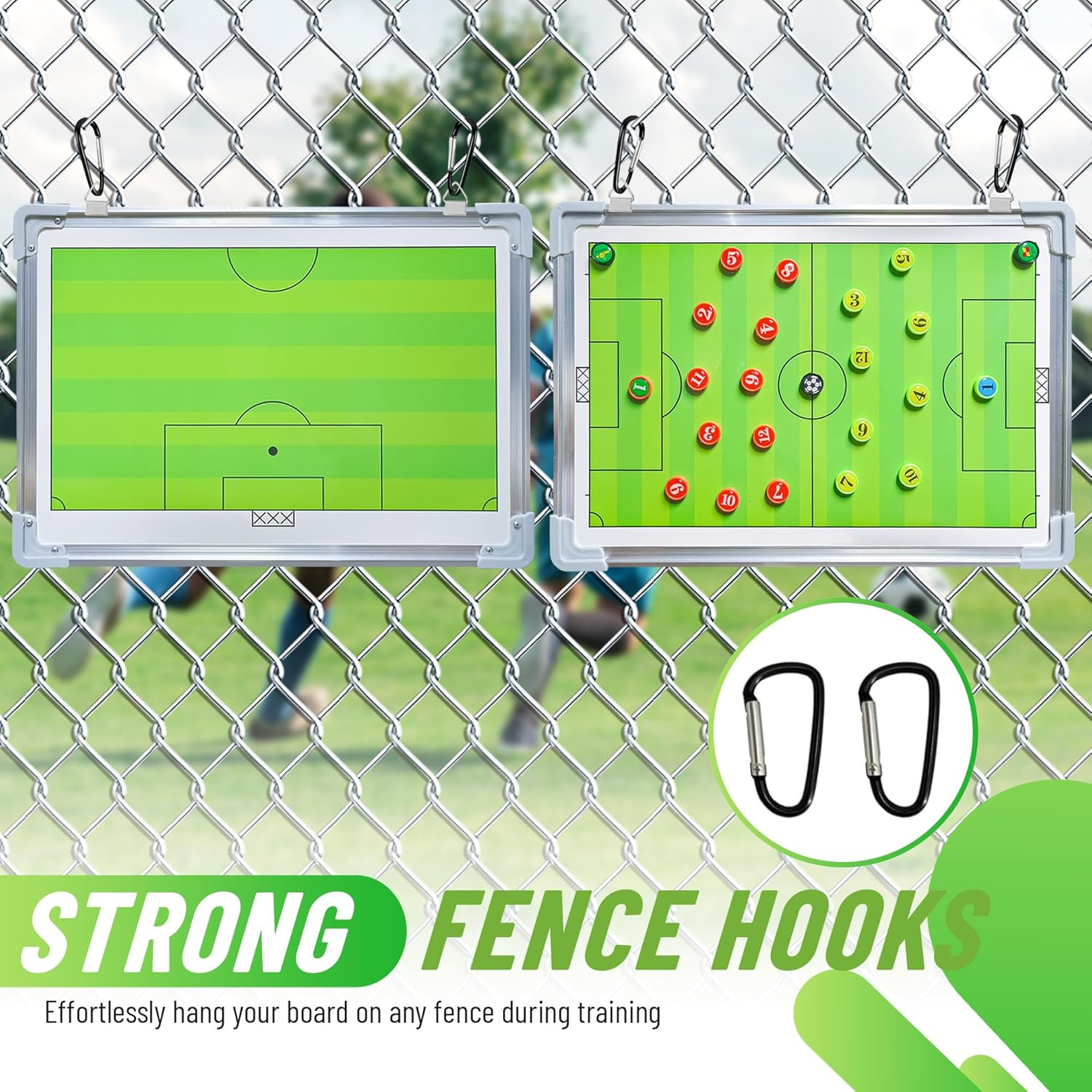ZPU Soccer Coaching Board, Magnetic Soccer Board for Coaches with Dry Erase, Marker Pen, Magnets and Storage Bag, for Teaching and Game Plan image number 1