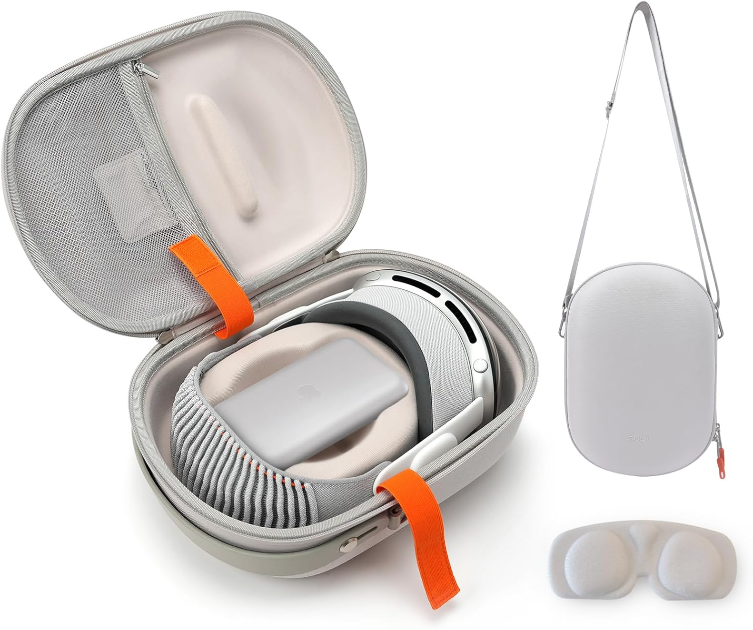 SODI Travel Case Compatible with Apple Vision Pro, 2-In-1 Portable Carrying Case with Patented Design, Full Protection and Storage for Vision Pro Accessories