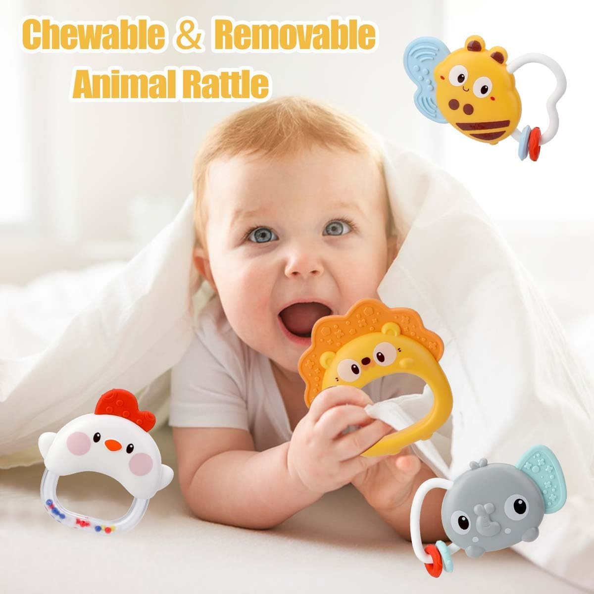 Baby Crib Mobile with Musical, Night Light ＆ Moon Star Projector, Mobile for Crib with Remote Control Timing Function, 360&deg; Rotation Crib Toys for Newborn Infant Boys and Girls(Pink) image number 6