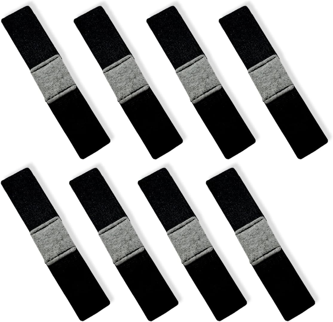 WELANE Chair Foot Pads, 12 PCS Felt Furniture Pads with Hook and Loop Fasteners for Protecting Floor (3 X 14.5Cm/1.18 X 5.7In) image number 3