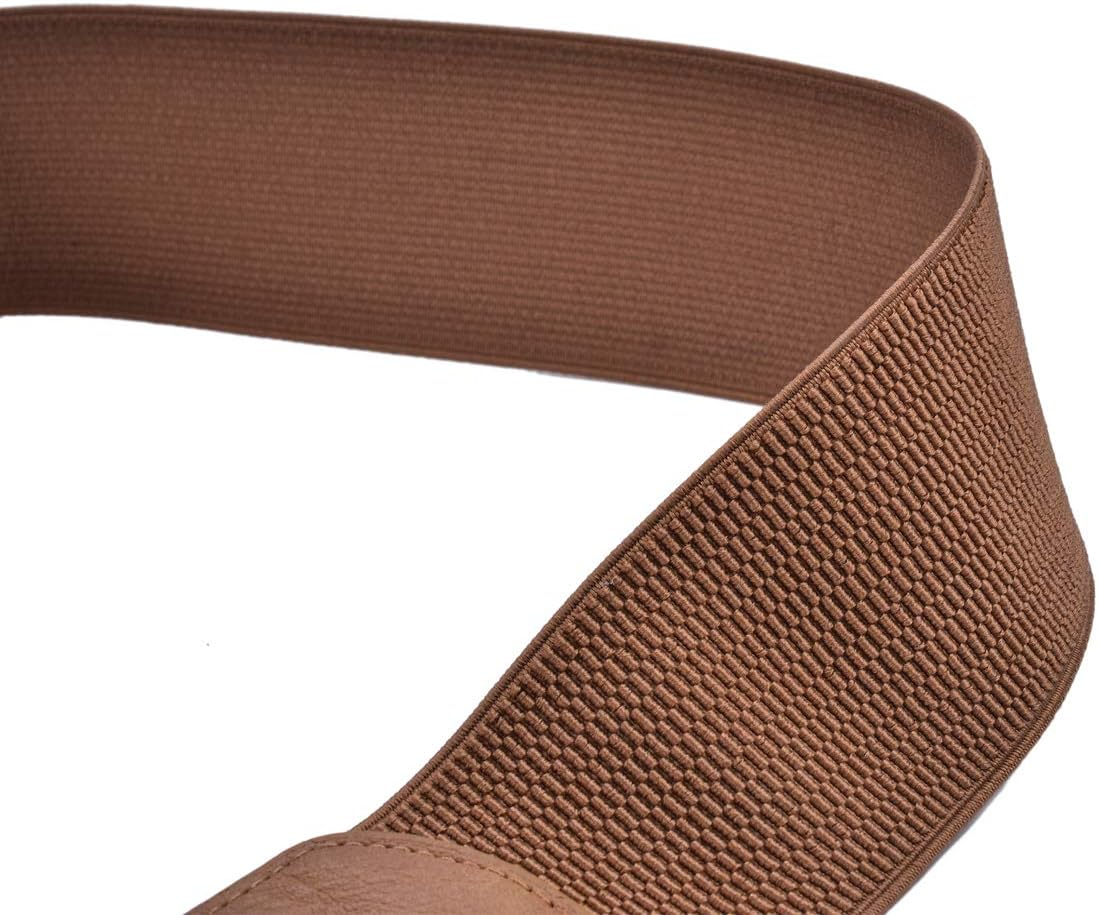 Beltox Women Elastic Belt Dress Stretchy Wide Waist Vintage Thick Cinch PU Leather &hellip;
