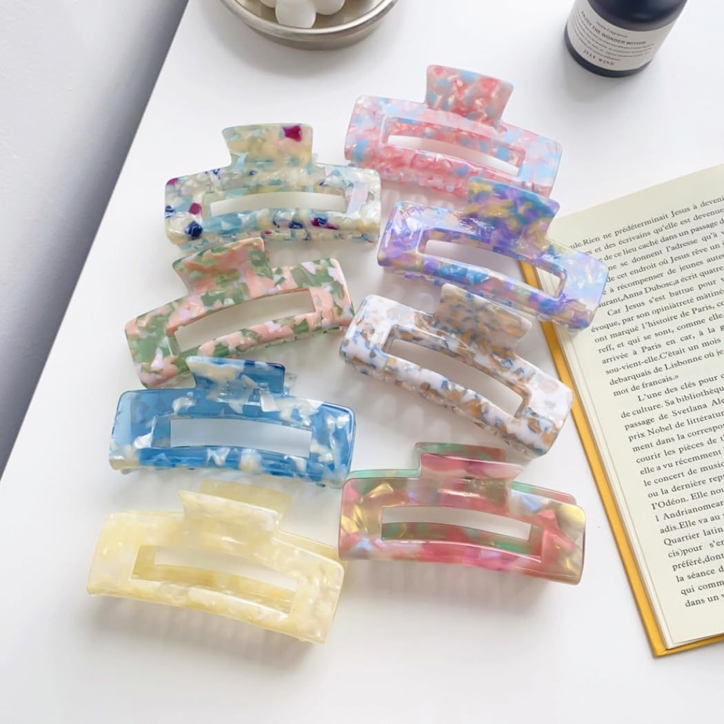 Wambere 1 X Women'S Hair Clips, Large Acetate Hair Claw Clip, Hair Clips for Thick Hair, Non-Slip Hair, Jaw Clips, Headwear, Hair Accessories, Hair Styling Accessories for Women, Girls, Beige image number 1