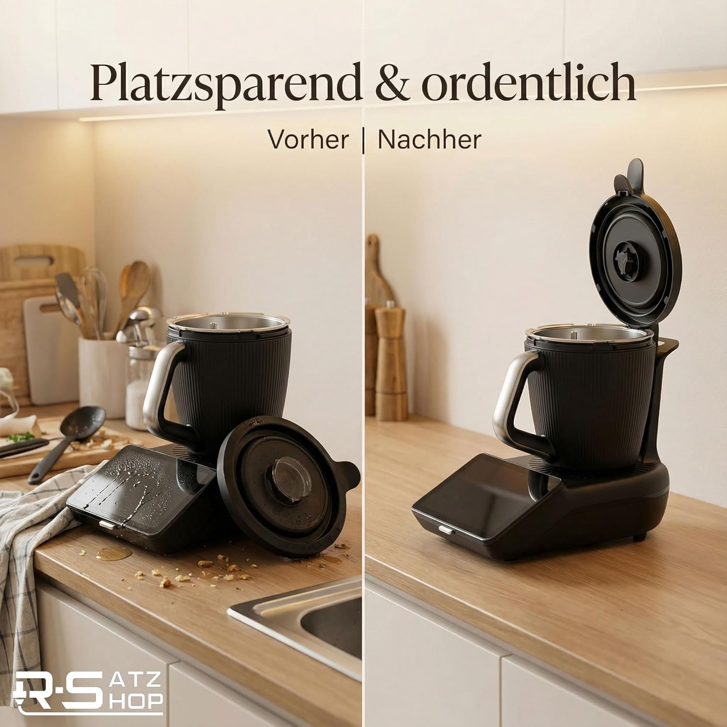 R-Satz Shop Lid Holder Compatible with Thermomix TM7 Practical Pack of 2 Holder for Mixer Lid Clean and Space-Saving Accessories for Storage (2)