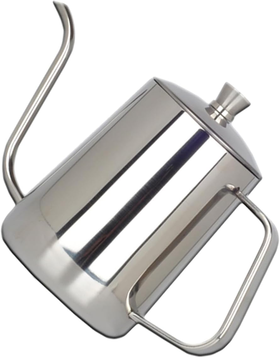 ROMISBABA Stainless Steel Coffee Kettle with Long Spout Heat-Resistant Metal Gooseneck Kettle for Induction and Gas Stove Multi-Use Tea and Coffee Pot for Office Home and Camping image number 2