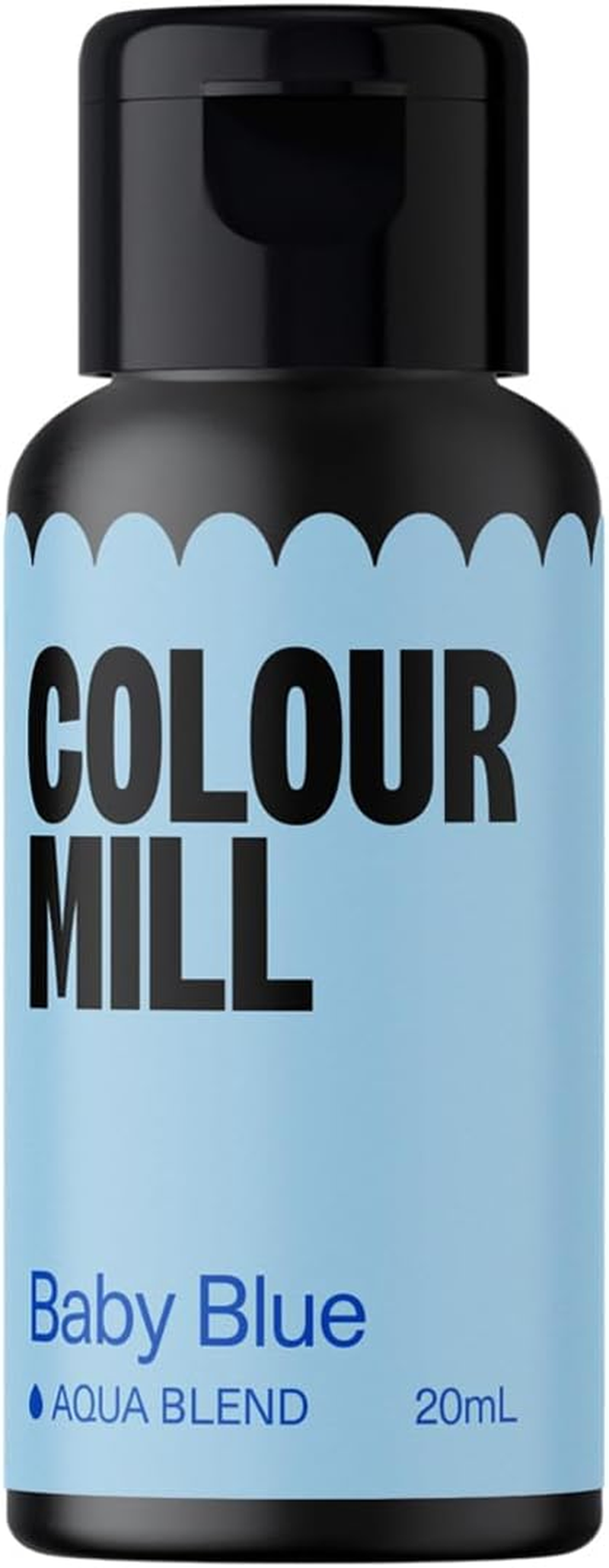 Colour Mill Kickstarter Pack Aqua Blend Water-Based Food Colouring, 12 Colours X 20Ml Each: Baby Pink, Black, Chocolate, Forest, Hot Pink, Lime, Orange, Purple, Red, Royal, Sky Blue, Yellow