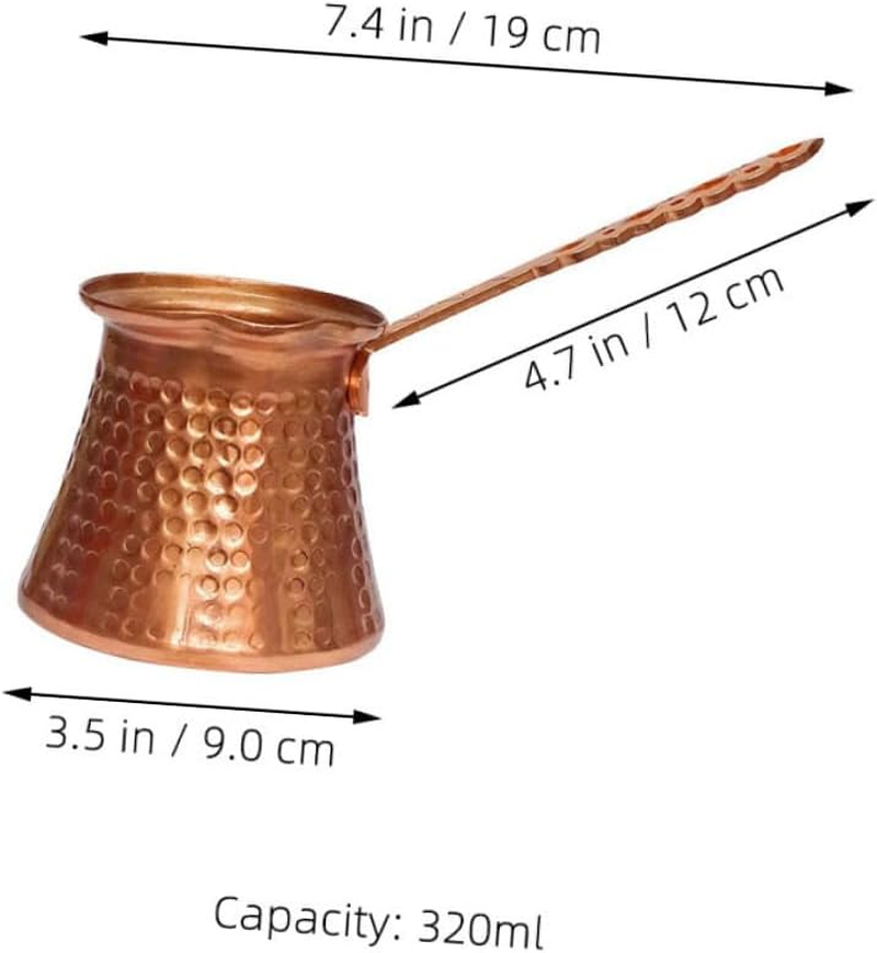 SOLUSTRE 320Ml Multi-Function Turkish Coffee Pot Aluminium Alloy Coffee Maker Compact Espresso Kettle Retro Wear-Resistant for Tea Supplies image number 1