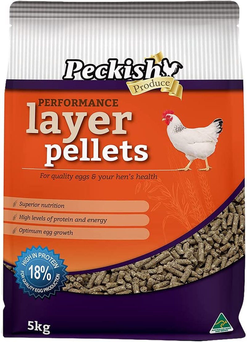 Peckish Performance Layer Pellets, 5Kg, Brown - Supports Egg Production, High Protein for Growth, Balanced Energy in Pellet Form, Added Calcium and Minerals - Ideal for Healthy Laying Hens