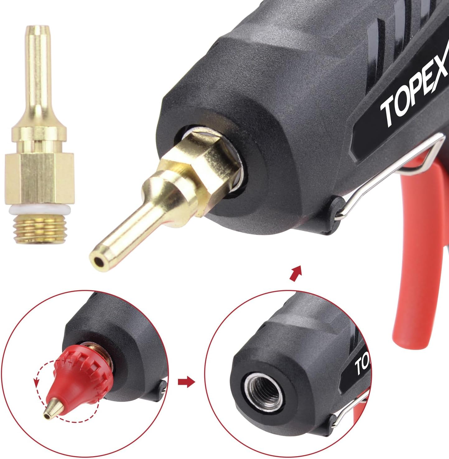 TOPEX 100W Hot Glue Gun Craft Kit & Glue Sticks image number 2