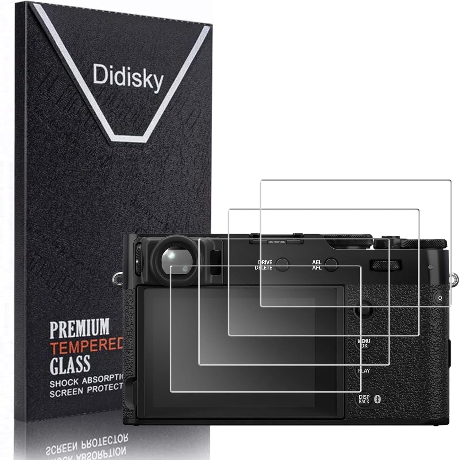 Didisky Pack of 4 Screen Protectors for FUJIFILM X100VI / X100V / X-E4 / X-T4.9H Tempered Glass Screen Protectors, Scratch-Resistant, Anti-Dust, Bubble-Free image number 4