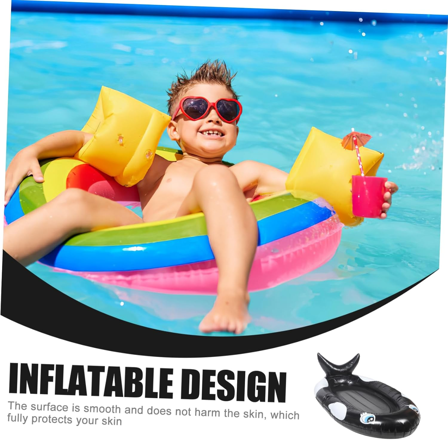 Foldable Inflatable Pool Hammock Fine Mesh Multi-Functional Floating Recliner for Adults Portable Chair for Relaxing Pool Beach