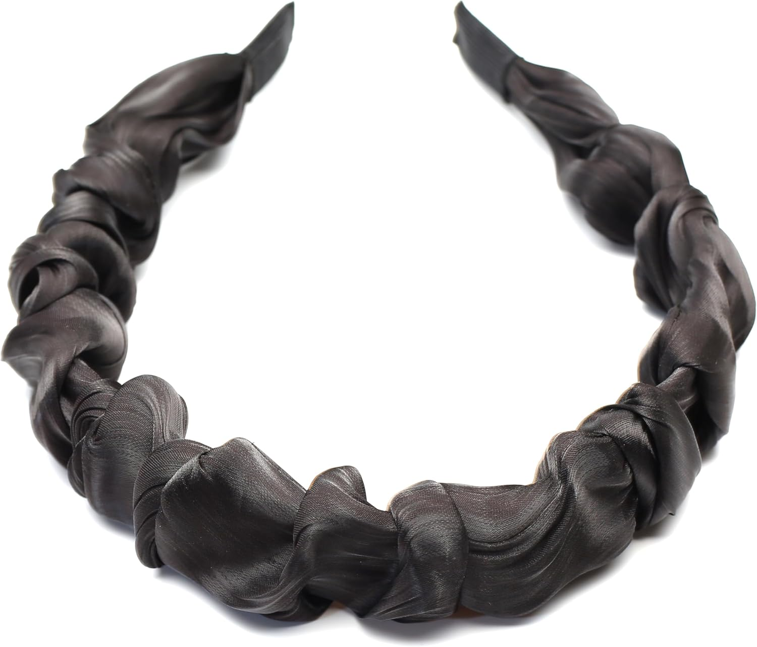 Qingoo Pleated White Headband Women Headband Hair Accessories Elegant Girls Hair Accessory 1 Piece (White)