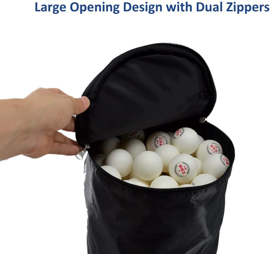 Tignapoo 230 Balls Capacity Portable Pingpong Storage Bag Table Tennis Ball Pouch Pingpong Ball Carrying Holder Sports Storage Bag image number 1