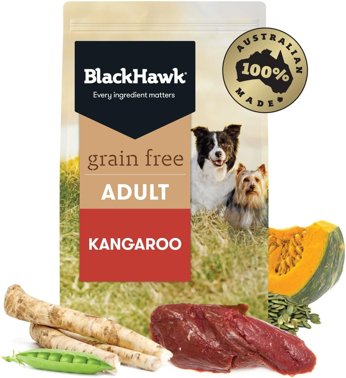 Black Hawk Adult All Breed Grain Free Kangaroo Dry Dog Food 15 Kg image number 1