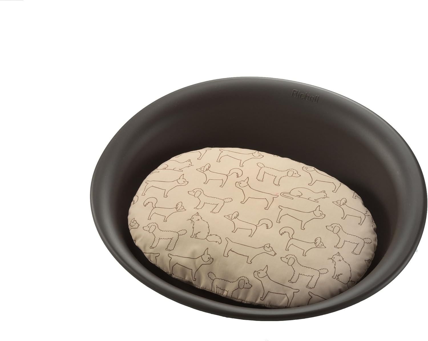 Richell Pet Bed Oval S Brown Dog Cat Small Animals