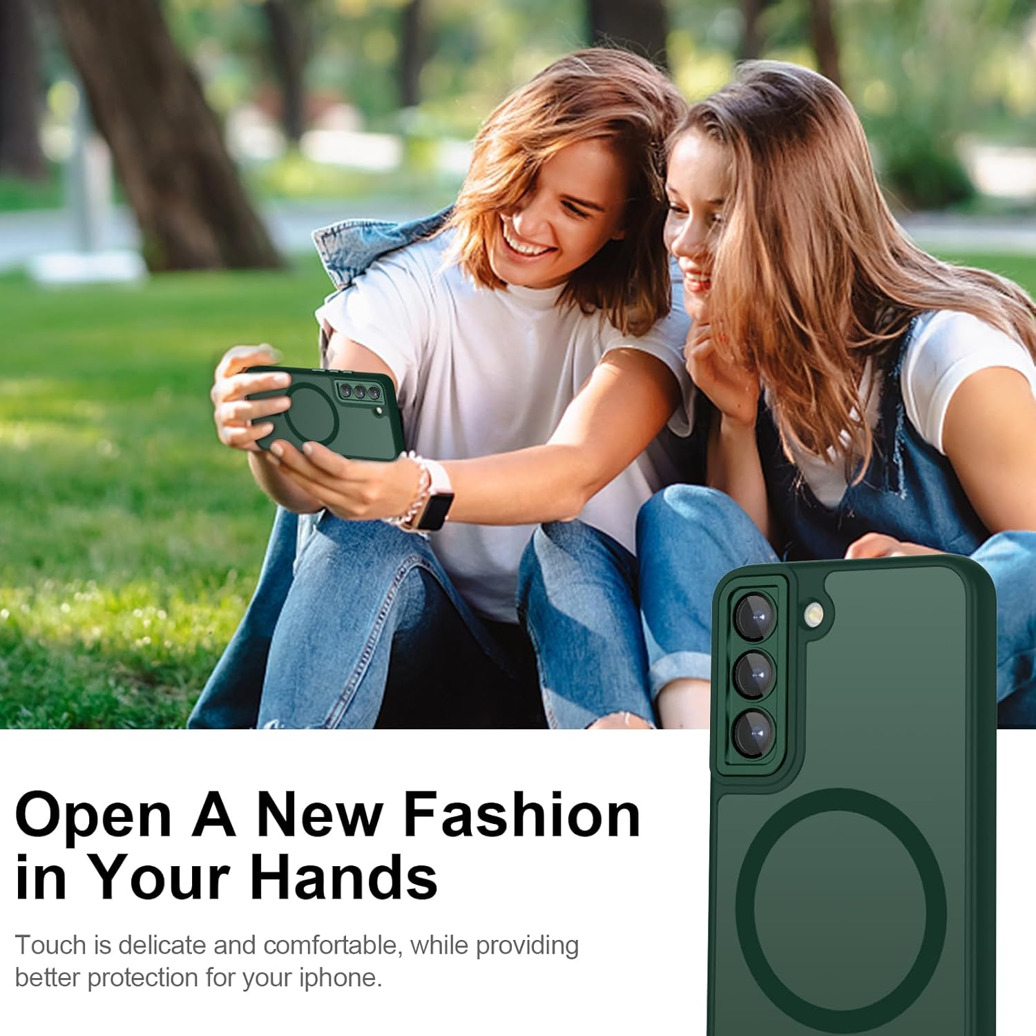 Case for Samsung Galaxy S22 Plus, Compatible with Magsafe, Mobile Phone Case for Samsung Galaxy S22 Plus, Magnetic Matte Touch Camera Protection, Non-Slip, Scratch-Resistant, Protection, Shockproof image number 7