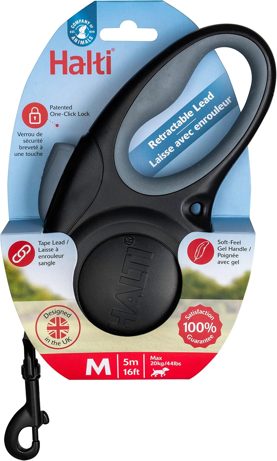 Company of Animals Halti Retractable Lead for Dogs, Medium, Black image number 6