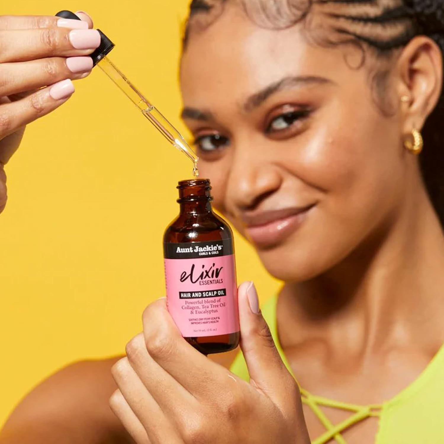 Aunt Jackie'S Elixir Essentials Hair and Scalp Oil, Tea Tree Oil Blend, 59 Ml image number 3