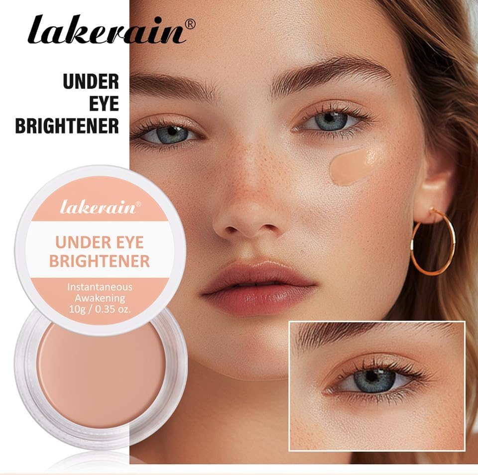 Full Coverage under Eye Brightening Cream for Dark Circles,Under Eye Cream Pot Concealer Full Coverage Pink Corrector Makeup, Nourishing Waterproof (Dark Mocha)