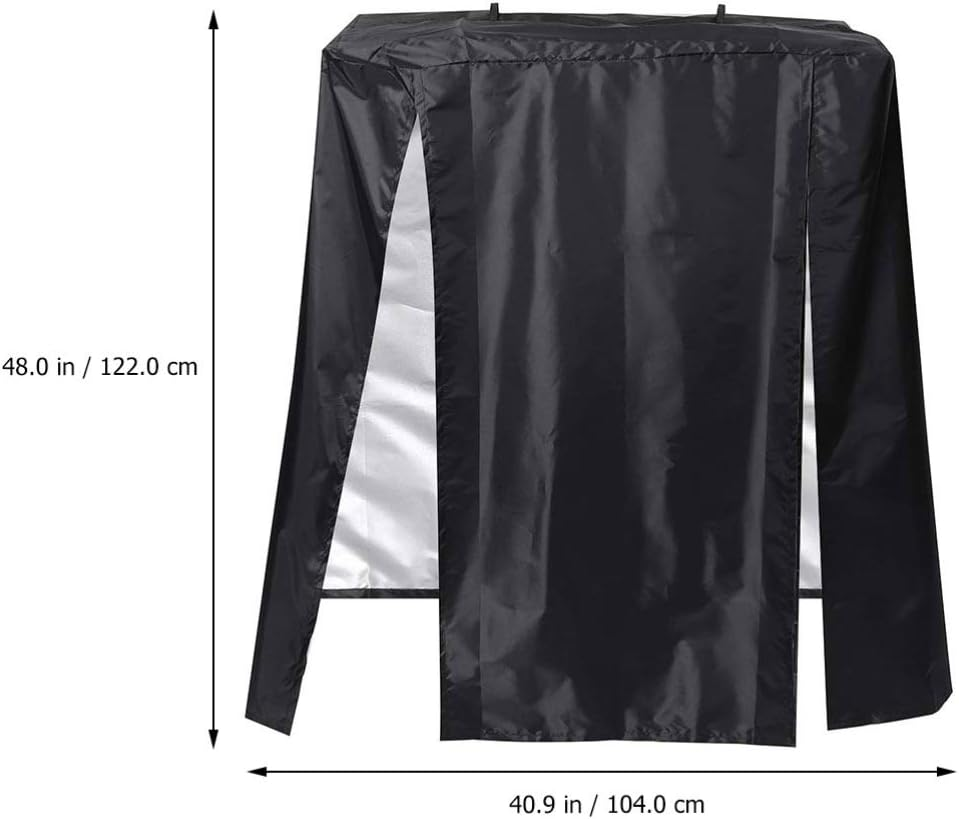 VORCOOL Large Bird Cage Cover Good Night Parakeet Cage Cover Washable Parrot Cage Sign Parrot Cage Skirt for Outdoor Dust Sun Protection Cover (Black) image number 5