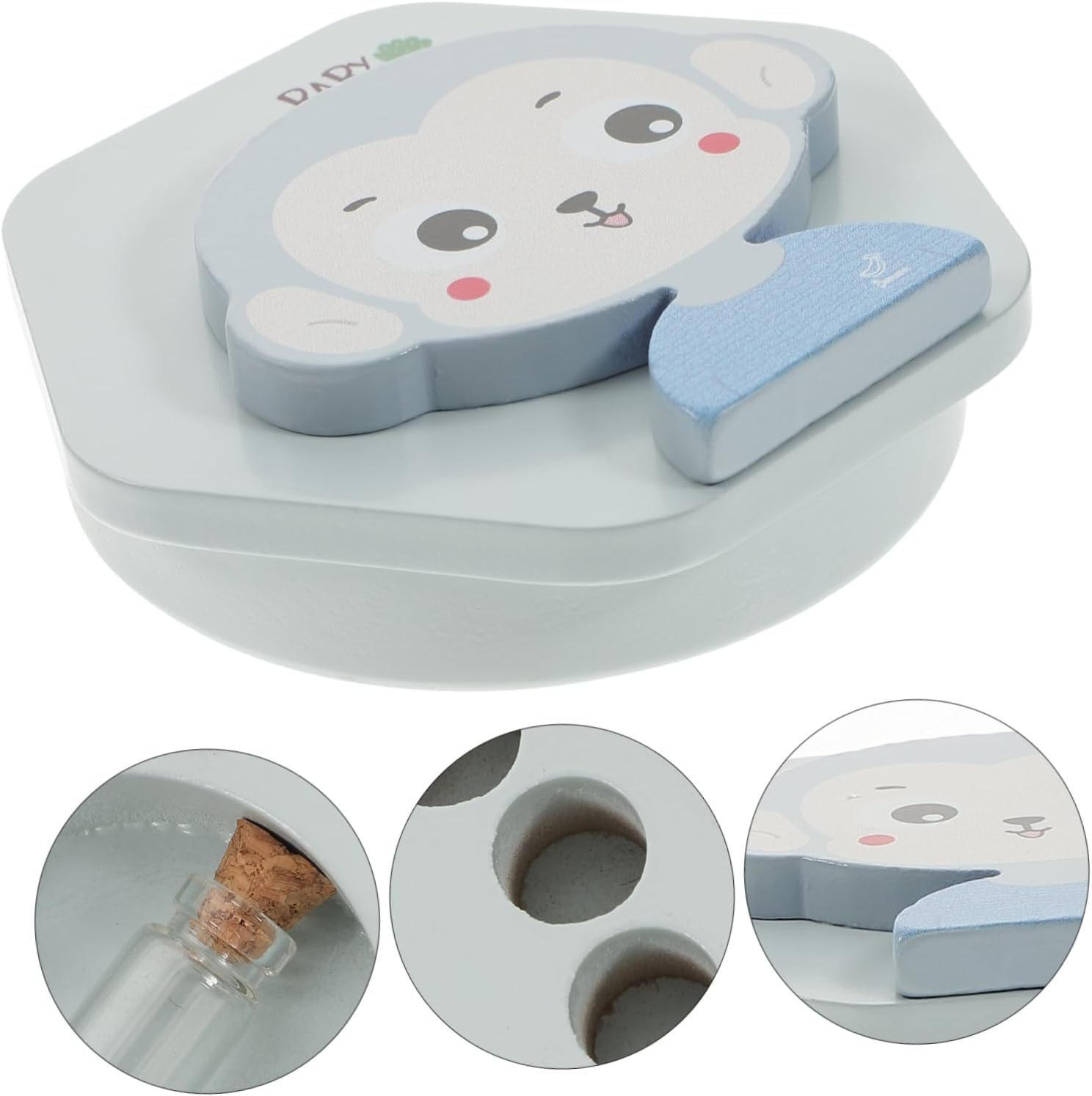 Tooth Keepsake Box Teeth Saver Container Curl Portable Memory Organizer for Boy Girl Cute for Newborns and Parents image number 5