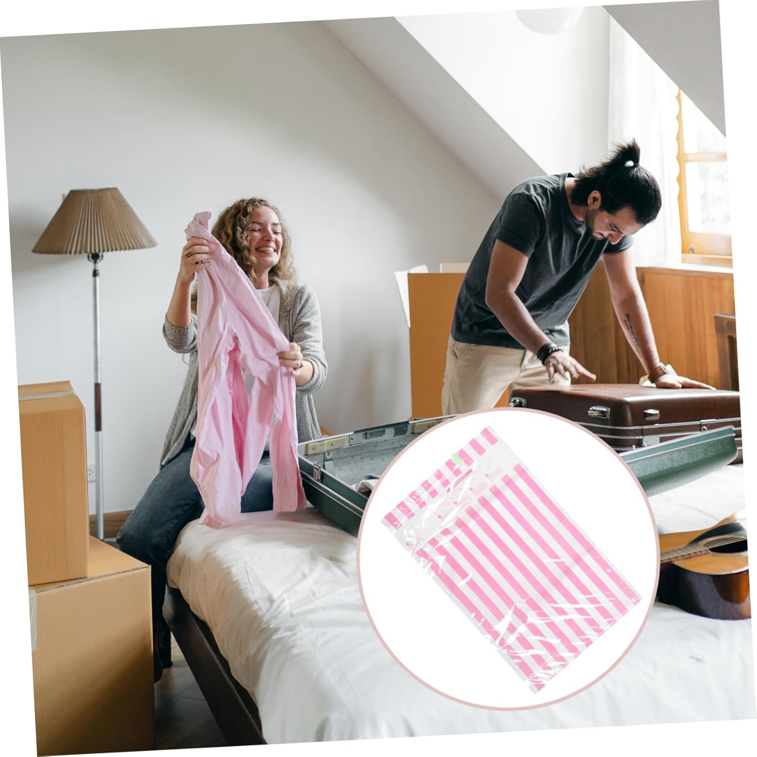 10Pcs Travel Clothes Compression Bags Hand Vacuum Sealer Bags for Packing for Travel image number 5