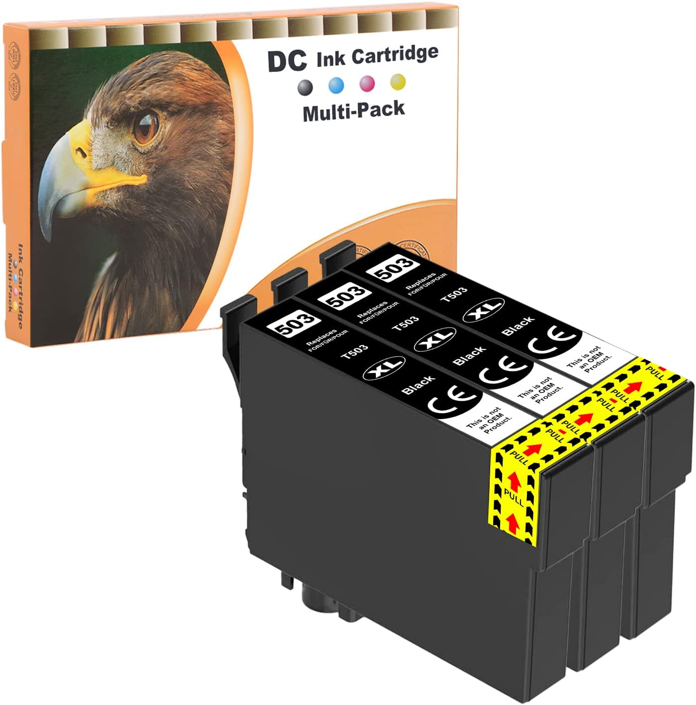 D&C 5 X Printer Cartridges Compatible with Epson 503XL 503 XL for Epson Expression Home XP-5200 XP-5205 XP5200 XP5205, Workforce WF-2960 WF-2965 WF2960DWF -2965 DWF