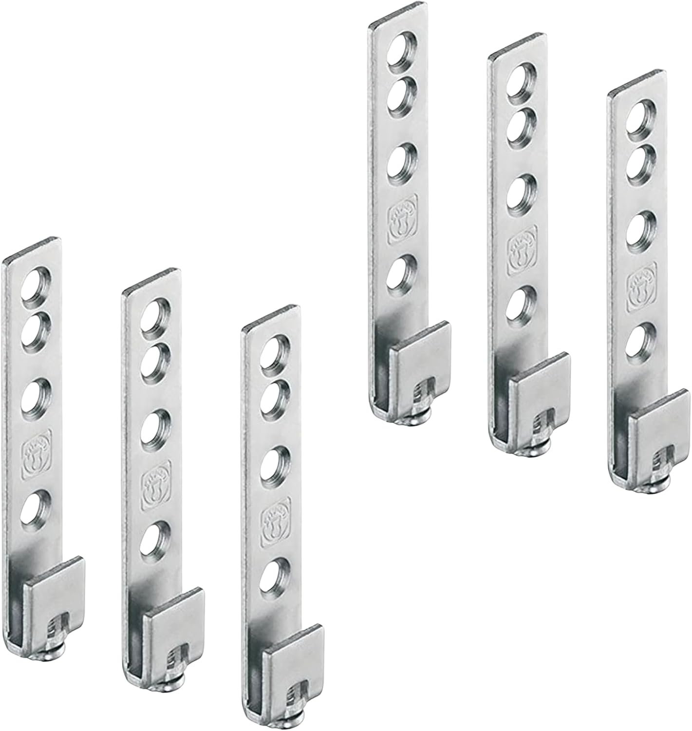 Gedotec Cabinet Hanger Galvanised Steel H10323 | Pack of 6 Cabinet Holders for Screwing | Furniture Hanger Rustproof | Hanging Rail Metal | Cabinet Support Stable | Cabinet Support Visible | Heavy Duty image number 3