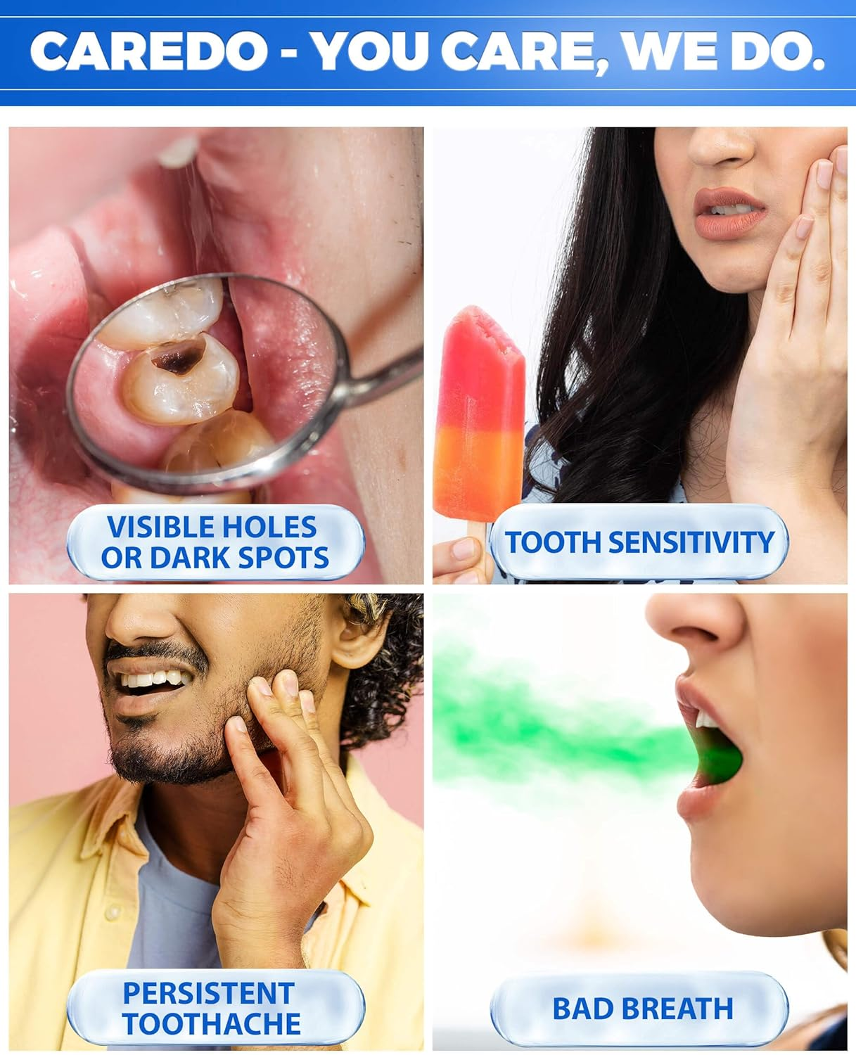 Cavity Reversal Hydroxyapatite Toothpaste for Adults, Home Cavity Repair Fluoride Free, Reverse Cavities for Tooth Decay Repair, Remineralizing Sensitive Toothpaste 3.52 OZ