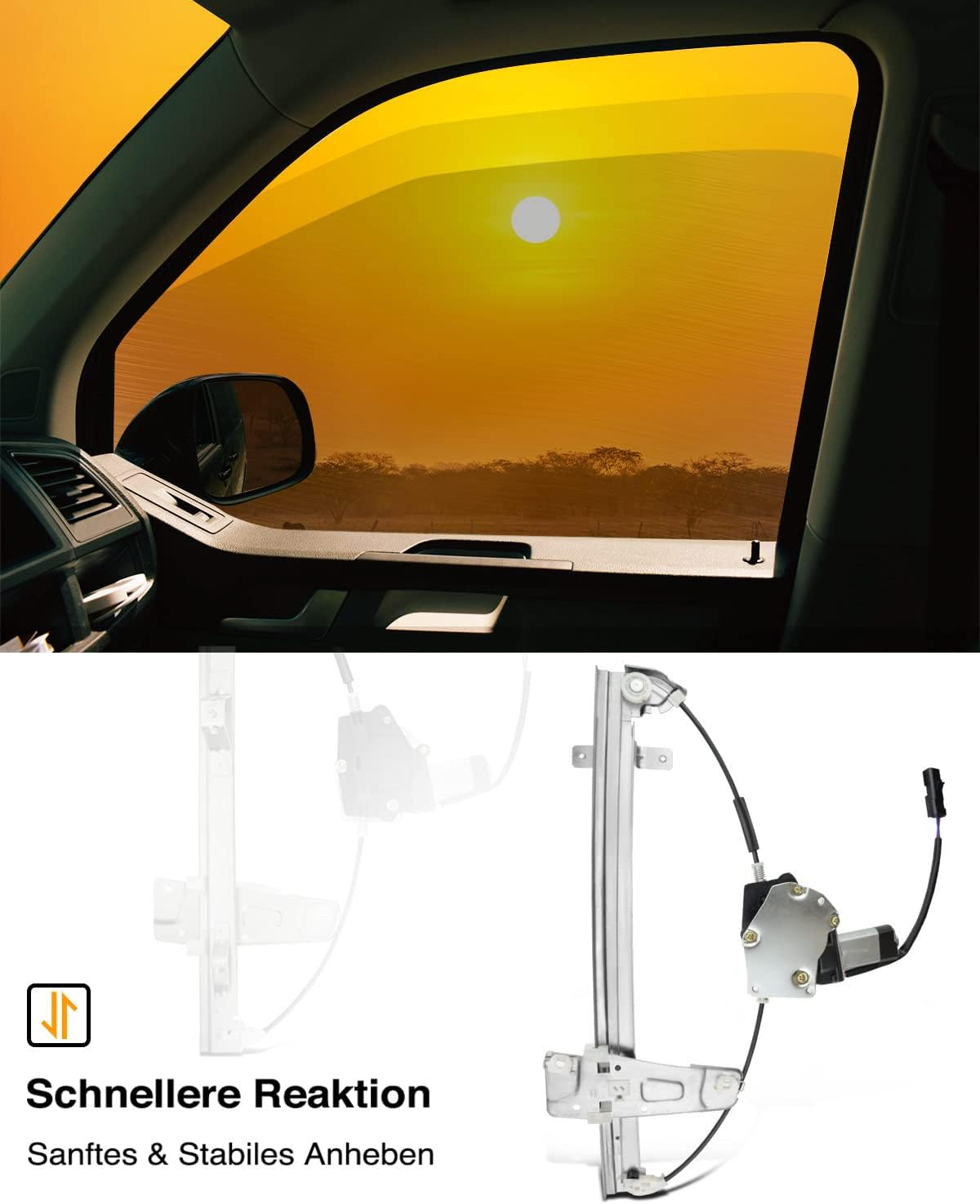 Frankberg Window Regulator with Motor Front Right Compatible with Grand Cherokee WJ WG SUV 2001-2004 55363286AA image number 6