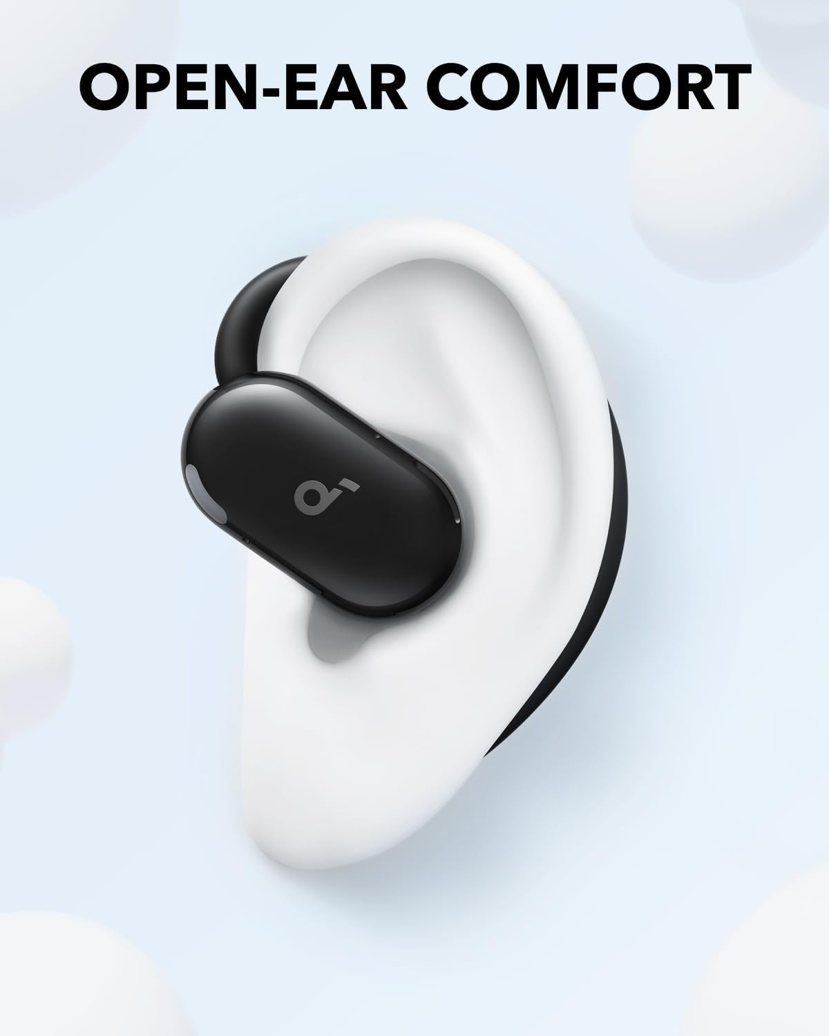 Soundcore V20I by Anker Open-Ear Headphones, Adjustable Ear Hooks, Ultra-Comfort, Snug Fit, Powerful Sound, Clear Calls, IP55, LED Lights, 36H Playtime, Bluetooth 5.4 Earbuds, Multipoint Connection image number 3