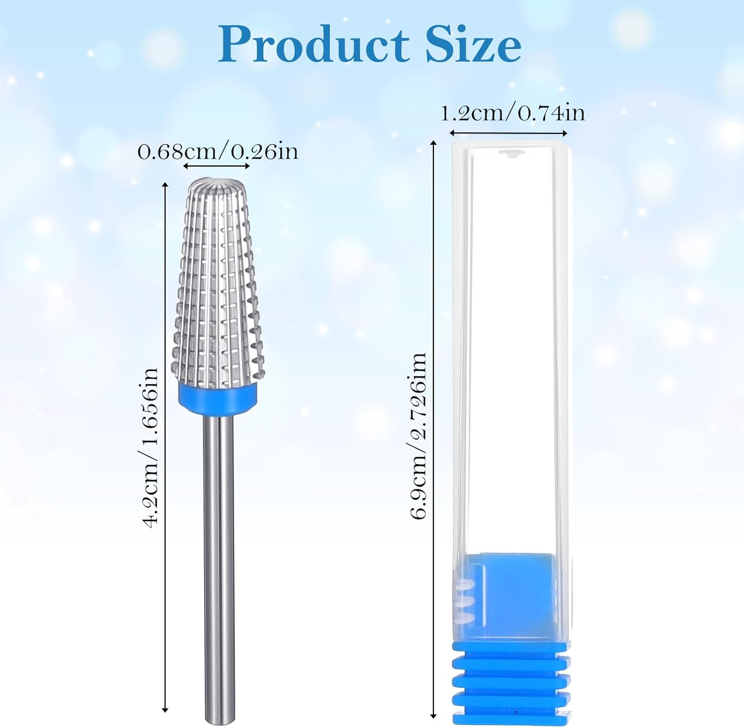 5 in 1 Nail Drill Bit, Safety Tungsten Steel Carbide Nails Dril Bits, 5 in 1 Resuable Nails Drills Bits for Manicure Pedicure Polishing, Two Way Rotary Manicure Drills Bit Tool image number 2