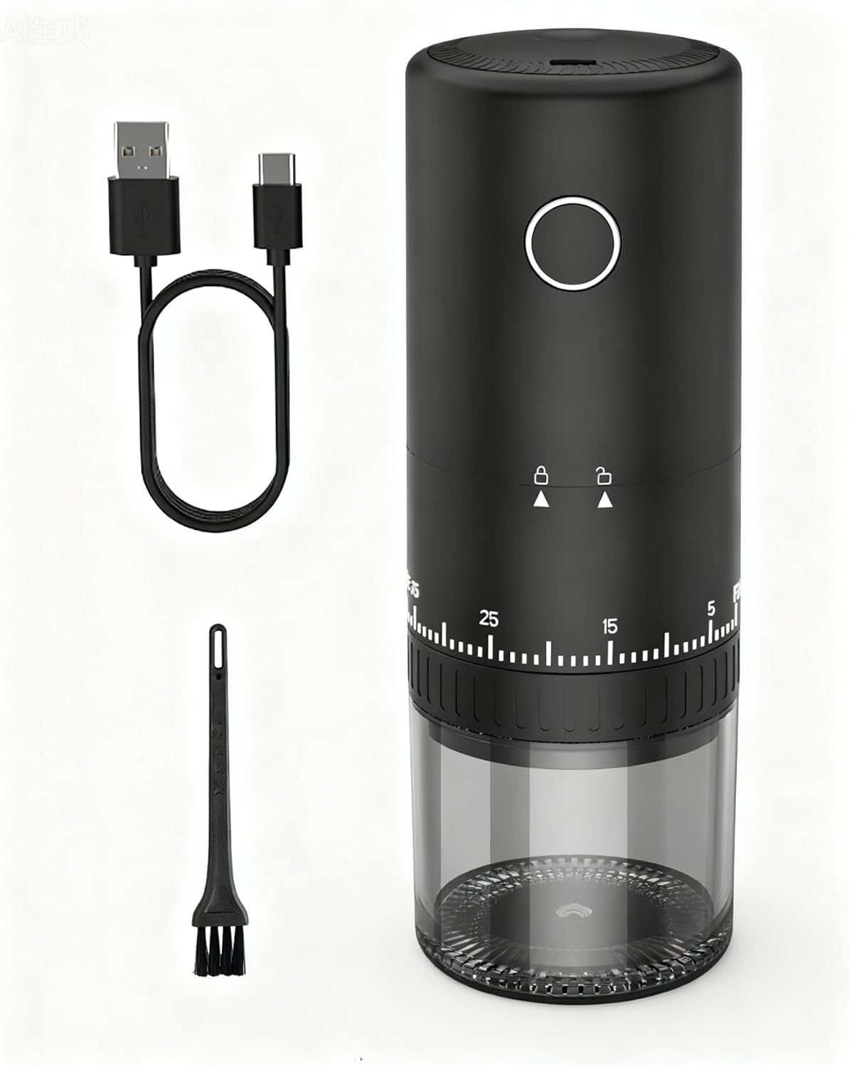 CEVING First Grind-While-Charging Rechargeable Coffee Grinder, 1.7X Faster Grinding with 38 External Adjustable Settings, Conical Ceramic Burrs & 2000Mah Battery, Portable for Travel, Camping, Etc. image number 2