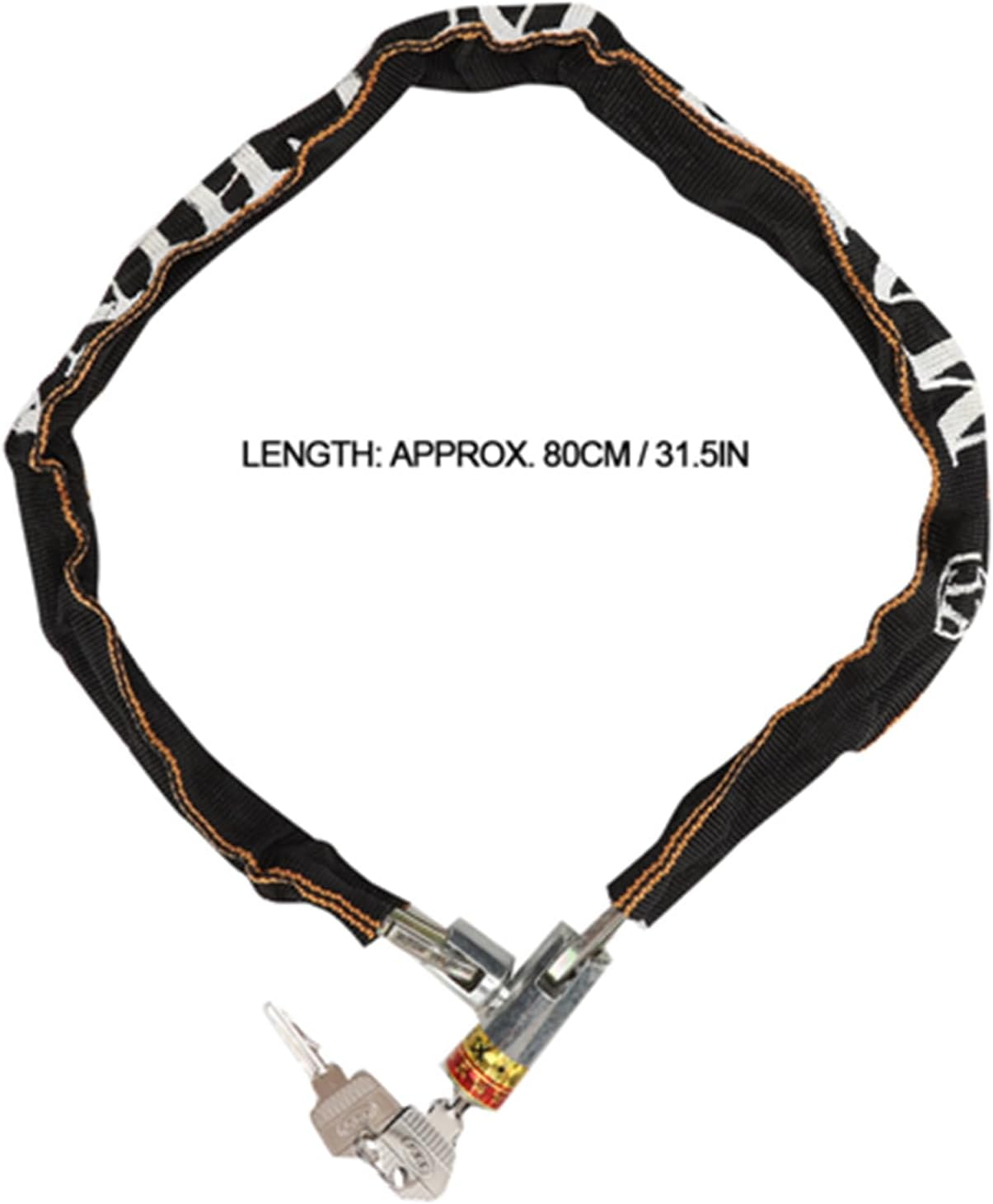 Mobility Scooter Accessories, 80Cm/31.5In Electric Scooter Lock, Bike Chain Lock with 2 Keys, Chain and Padlock for Motorcycle image number 3